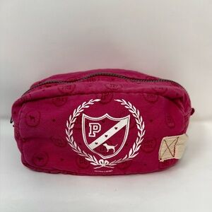 Y2K Victoria's Secret PINK Makeup Cosmetic Travel Bag Zipper Pencil Pouch Vtg